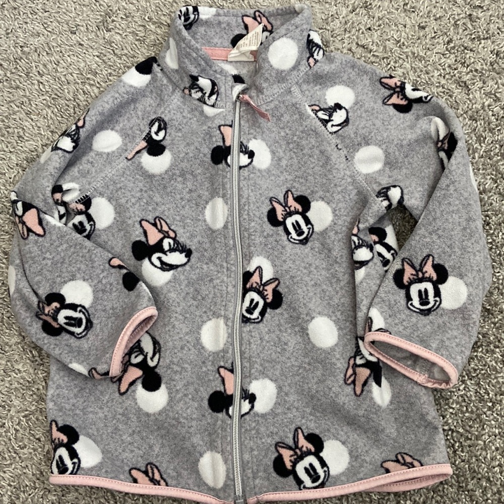 H&M Minnie Mouse fleece zip up